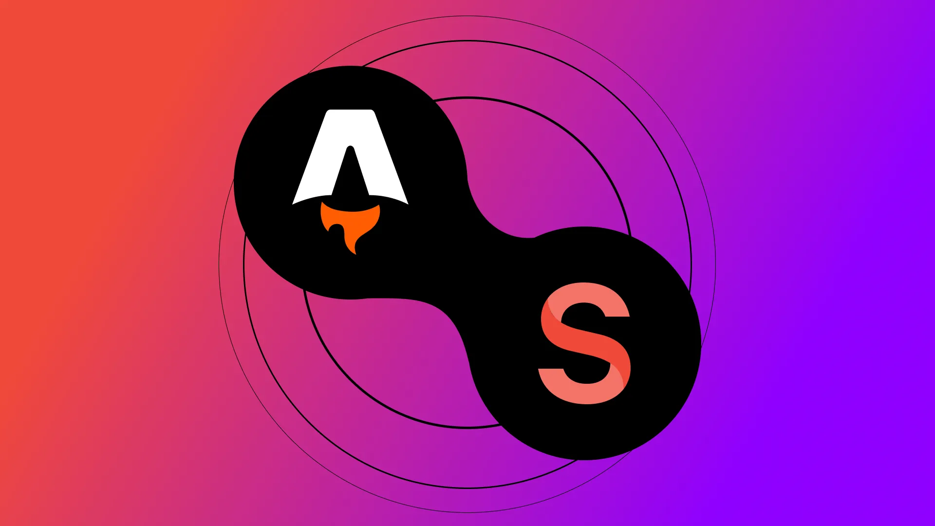 Astro and Sanity's logos connected by a diagonal line